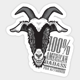 100% American Badass Sticker